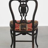 Antique French Napoleon III Chair Inlaid with Mother-of-Pearl