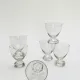 Flowered footed glasses