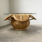 Vivai del sud “flower” rattan coffee table
