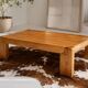 Table basse orme massif Maison Regain, 1960