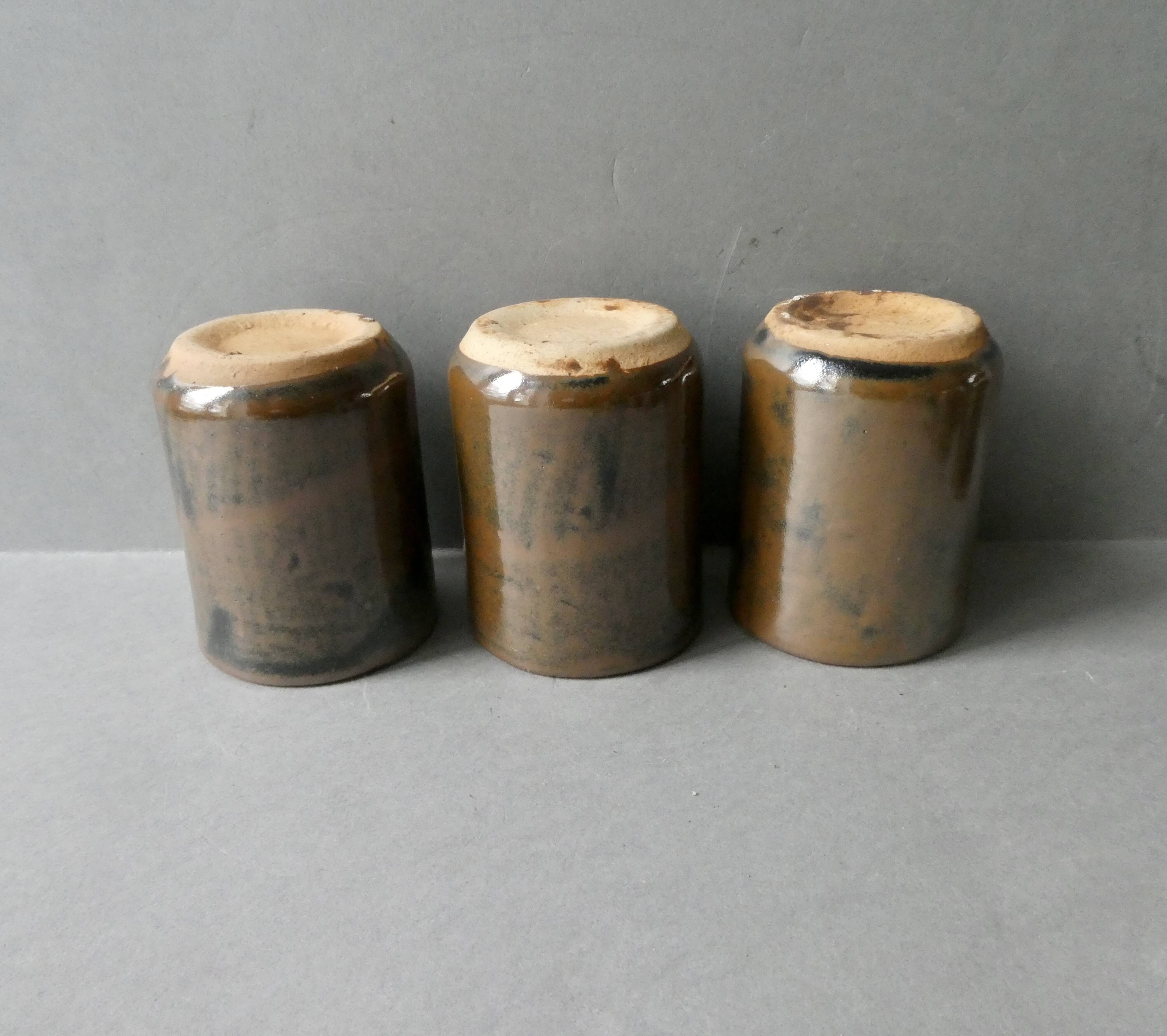 6 enamelled stoneware tumbler glasses