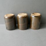 6 verres gobelets en grès émaillé