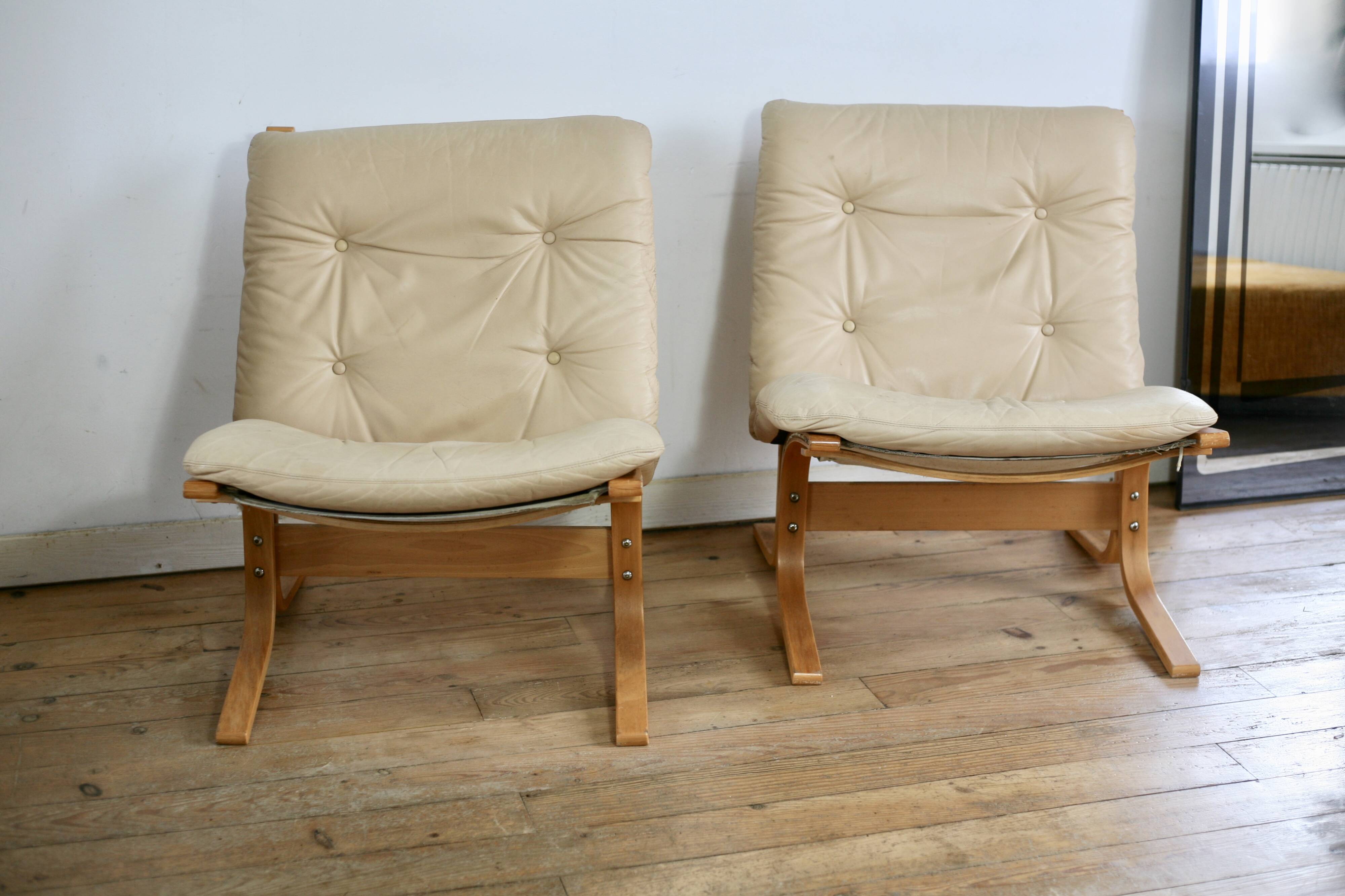Pair of Siesta armchairs, Ingmar Relling, Westnofa, Norway, 1970s