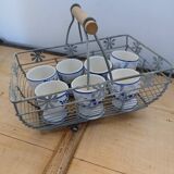 7 antique egg cups