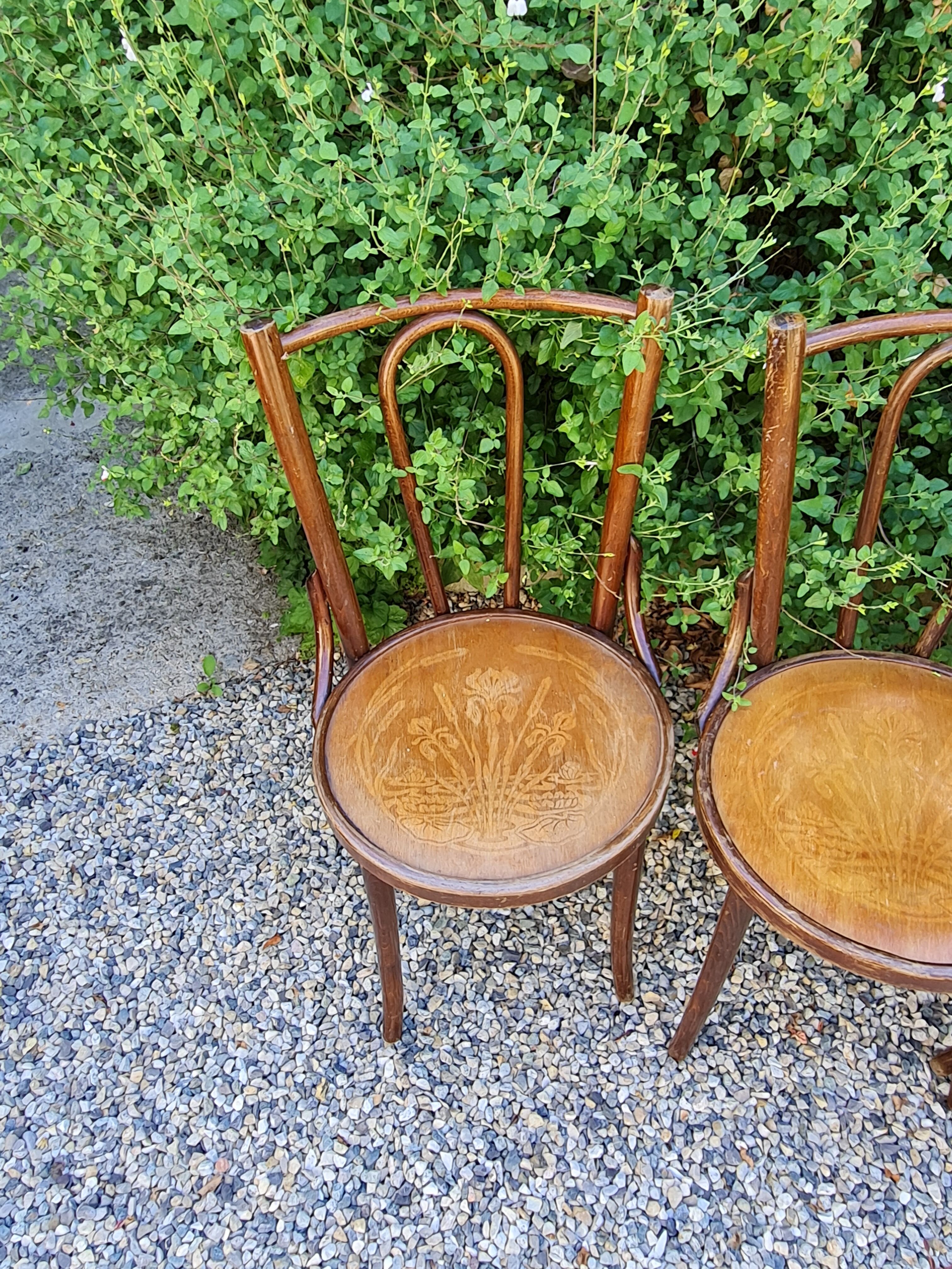 4 bistro chairs from the 30s art nouveau