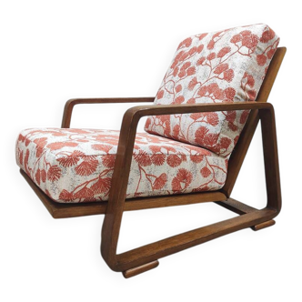 Fauteuil courbé réglable en bois courbé du milieu du siècle