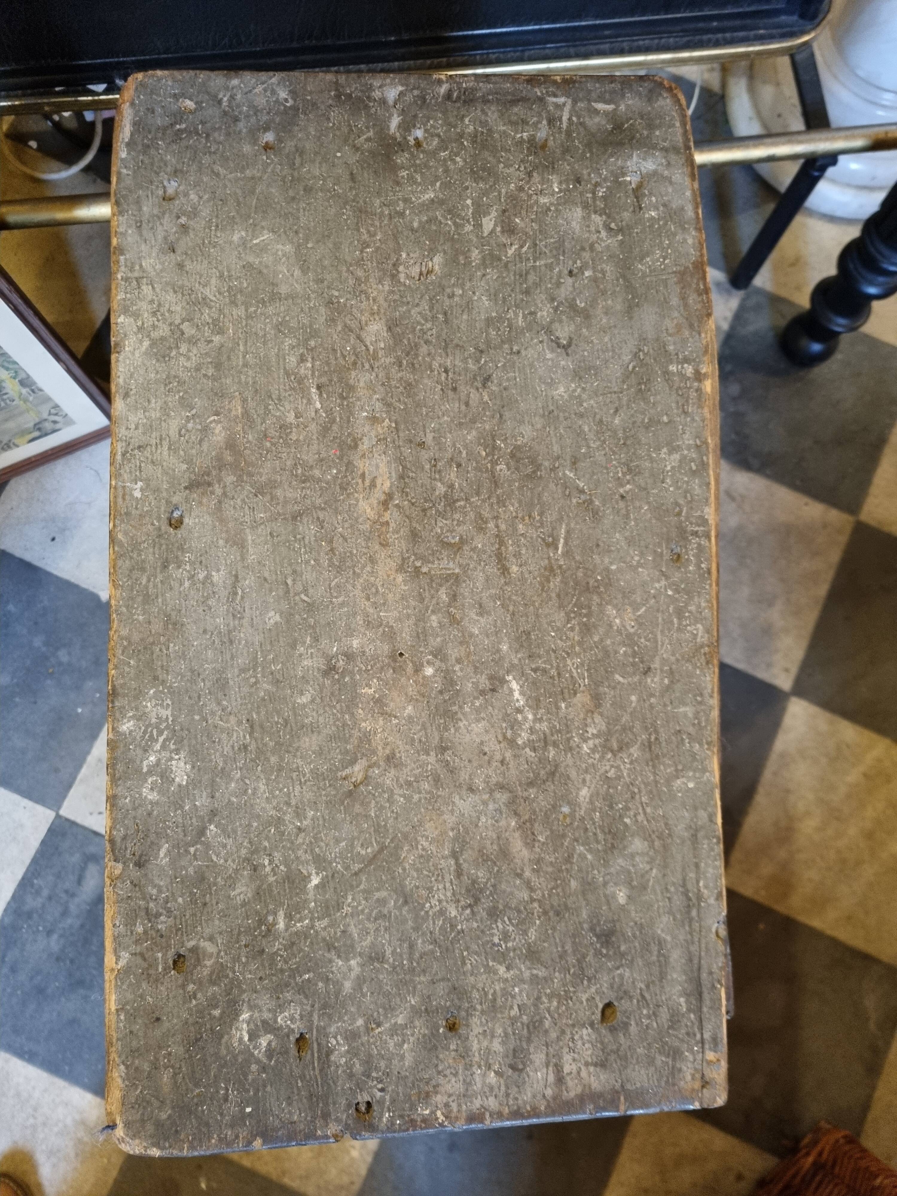 Rustic wooden bedside table