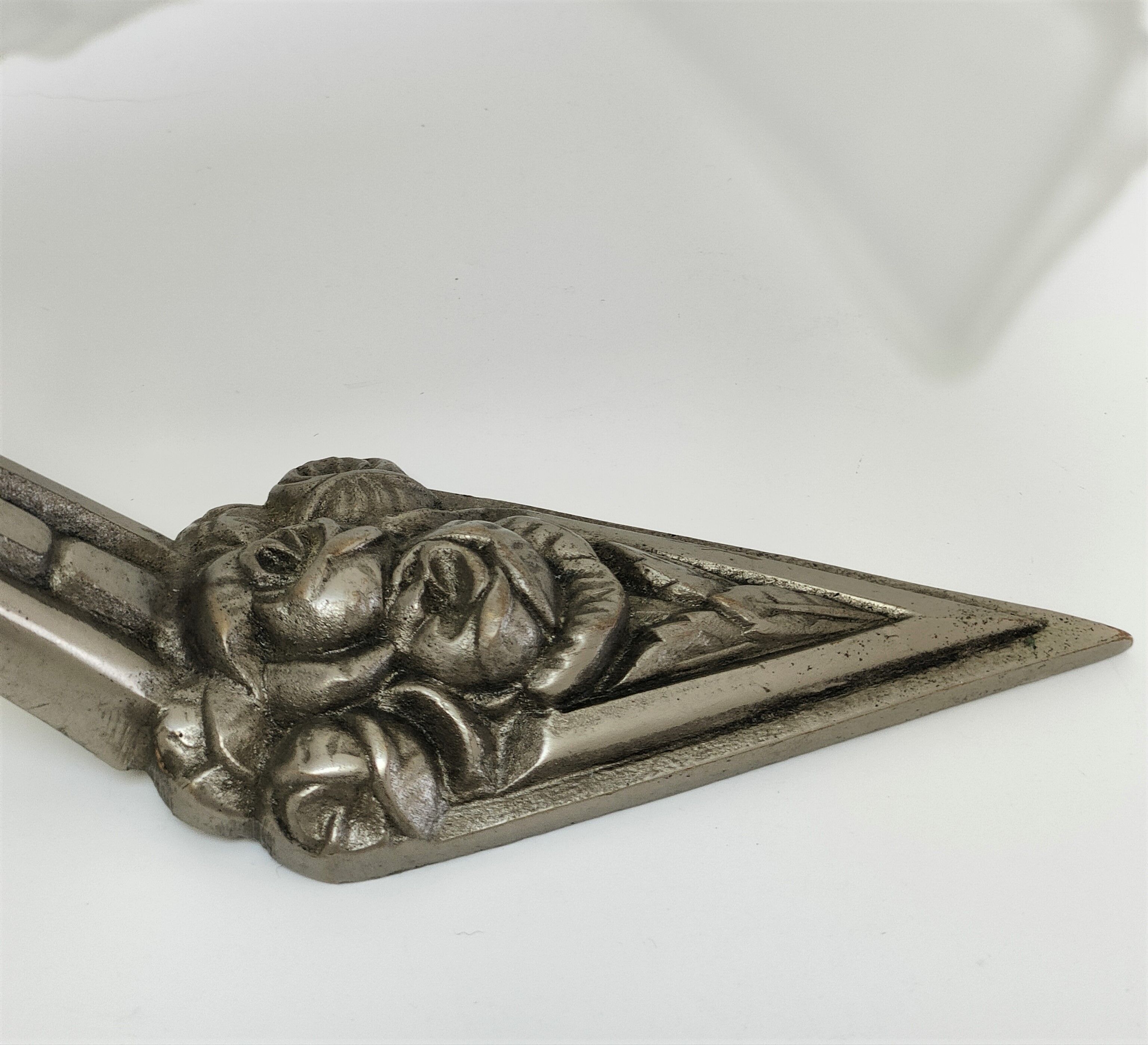 Art Deco wall lamp bronze silver patina and frosted glass