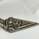 Art Deco wall lamp bronze silver patina and frosted glass