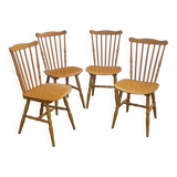 Set of 4 bistro chairs stamped Baumann