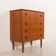 Danish mid century teak chest of drawers with hidden vanity, 1960s