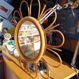 Vintage wicker mirror 1950/60