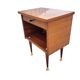 Vintage bedside table with golden pencil legs
