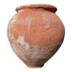 Ancient terracotta pottery jar