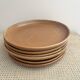 6 flat plates in stoneware