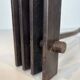 Pair of Modernist Steel Andirons with Vertical Bar Supports