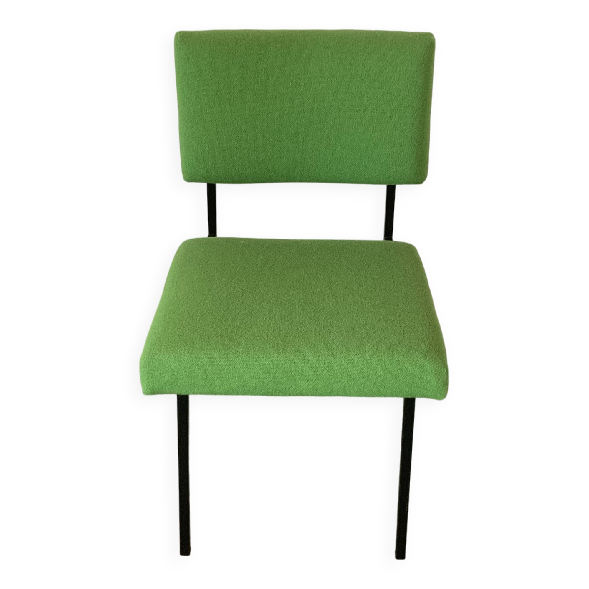 Restored 1901 chair Tonus green, Guermonprez 1959