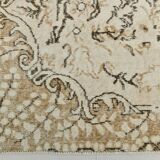 All-Over Floral Pattern Beige Brown Turkish Rug, 166x285Cm