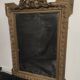 Large antique mirror Napoleon III style Louis XVI gilded stucco wood 19th century 120x85