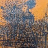 Jean Carzou (1907-2000) - Exhibition poster from 1965 - Imprimerie Mourlot - Dedicated by Carzou