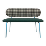 Vichy fabric bench / Aquaclean green