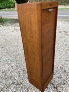 Oak notary curtain cabinet