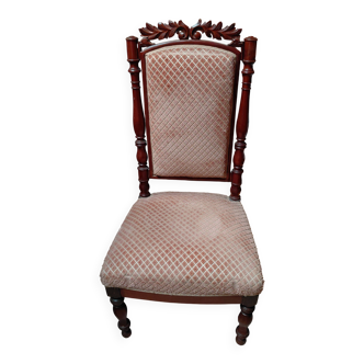 Nursing chair in velvet fabric