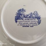 Set of 11 Sarreguemines soup plates Romantic blue model