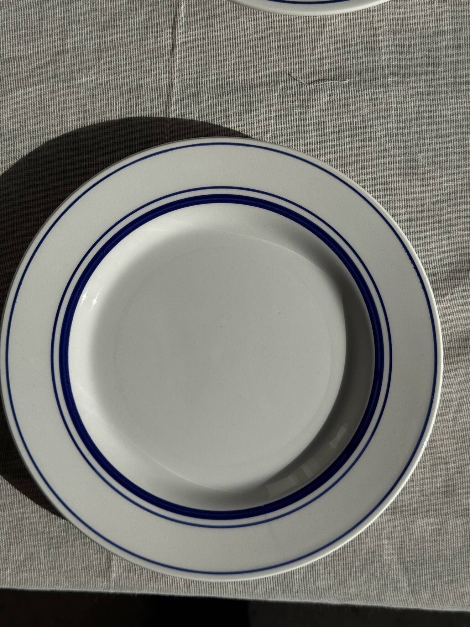 Set of 10 small dessert plates in Italian ceramic Total rim b