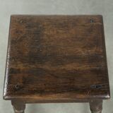Antique English oak stool / joint stool from the 18th century