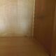 Vintage wooden wardrobe, modular wooden shelves.