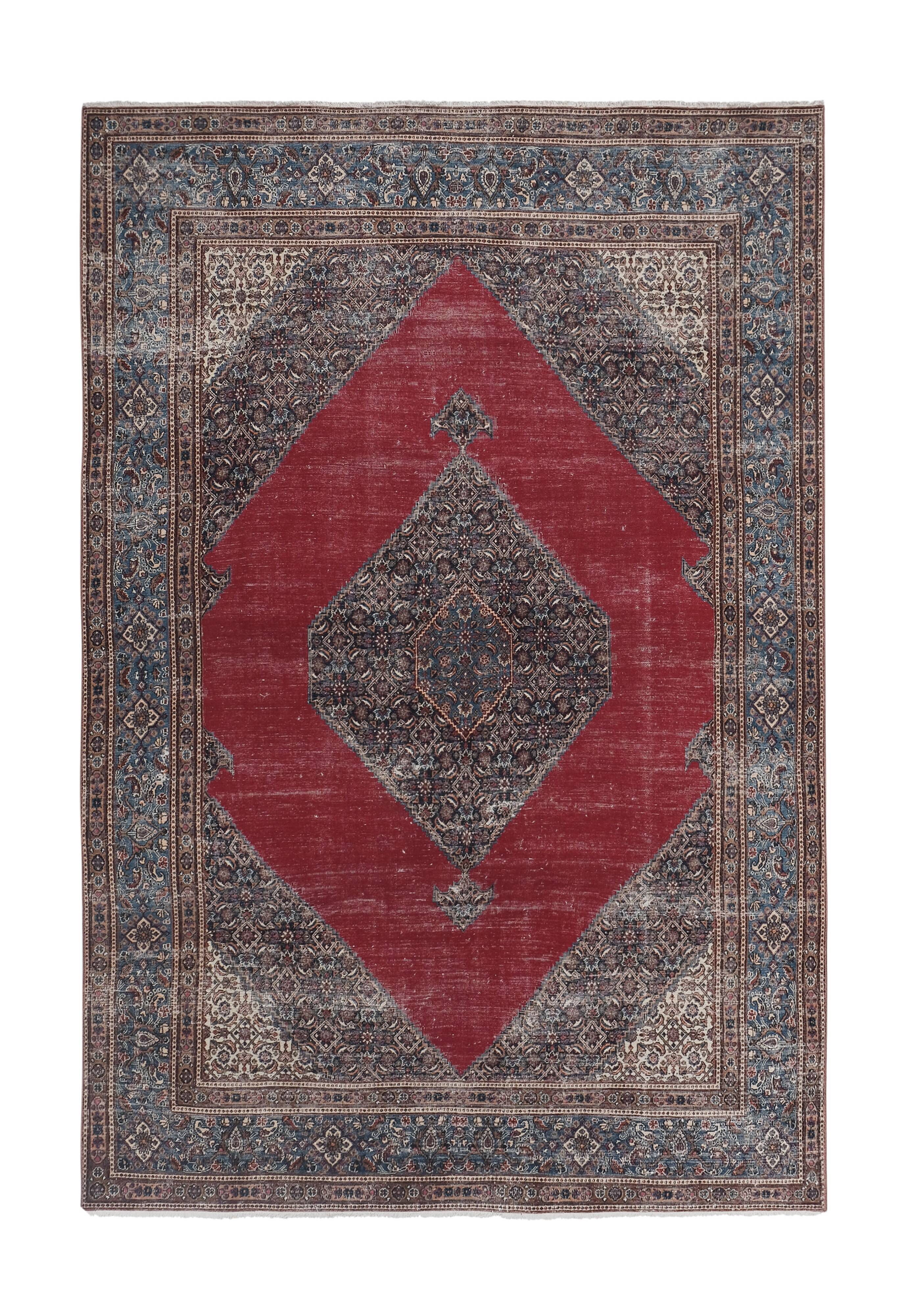 Vintage Turkish rug from Oushak, handwoven 215x323 cm