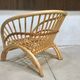 Handcrafted Bamboo lounge chair with leather lacings, Italy 1970s
