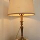 Chiseled bronze brass candlestick bouillotte lamp