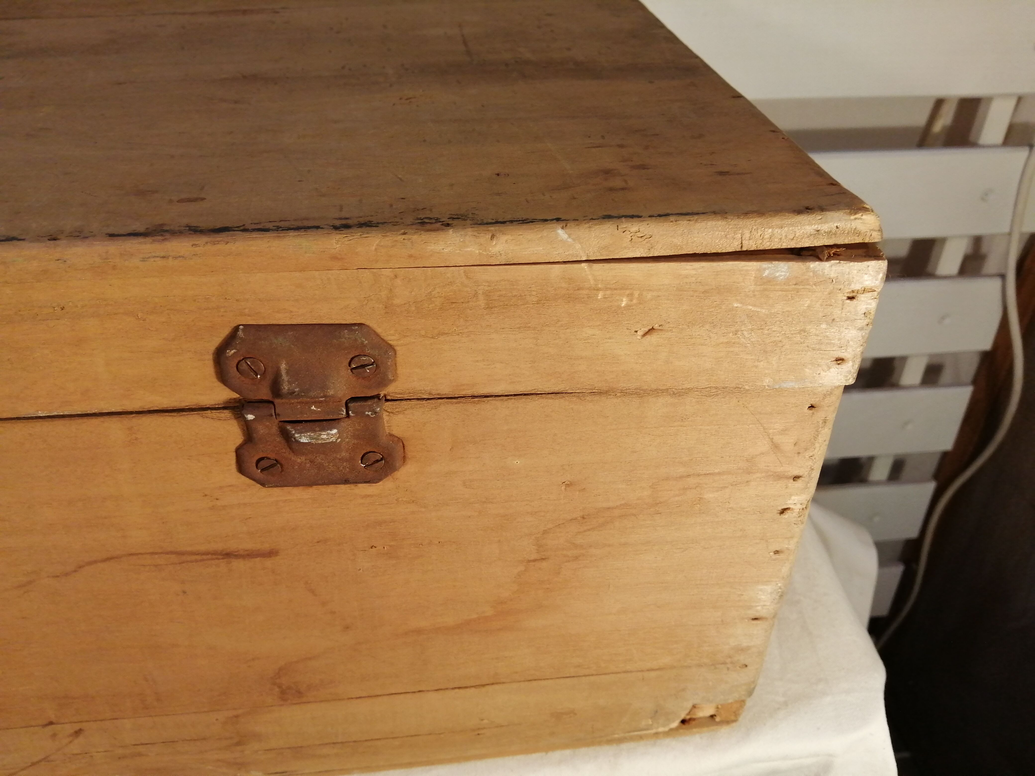 Old wooden suitcase - vintage