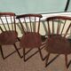 Set of 6 wooden bistro chair - vintage