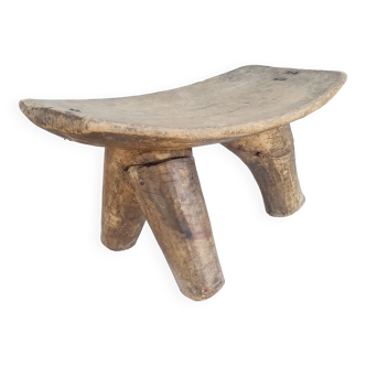 Antique wooden stool. Lobi African Art from West Africa