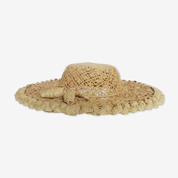 Raffia lace hat