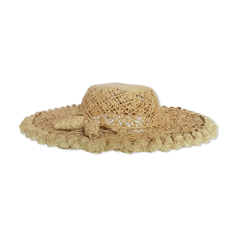 Raffia lace hat