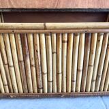 Vintage rattan and bamboo toy chest
