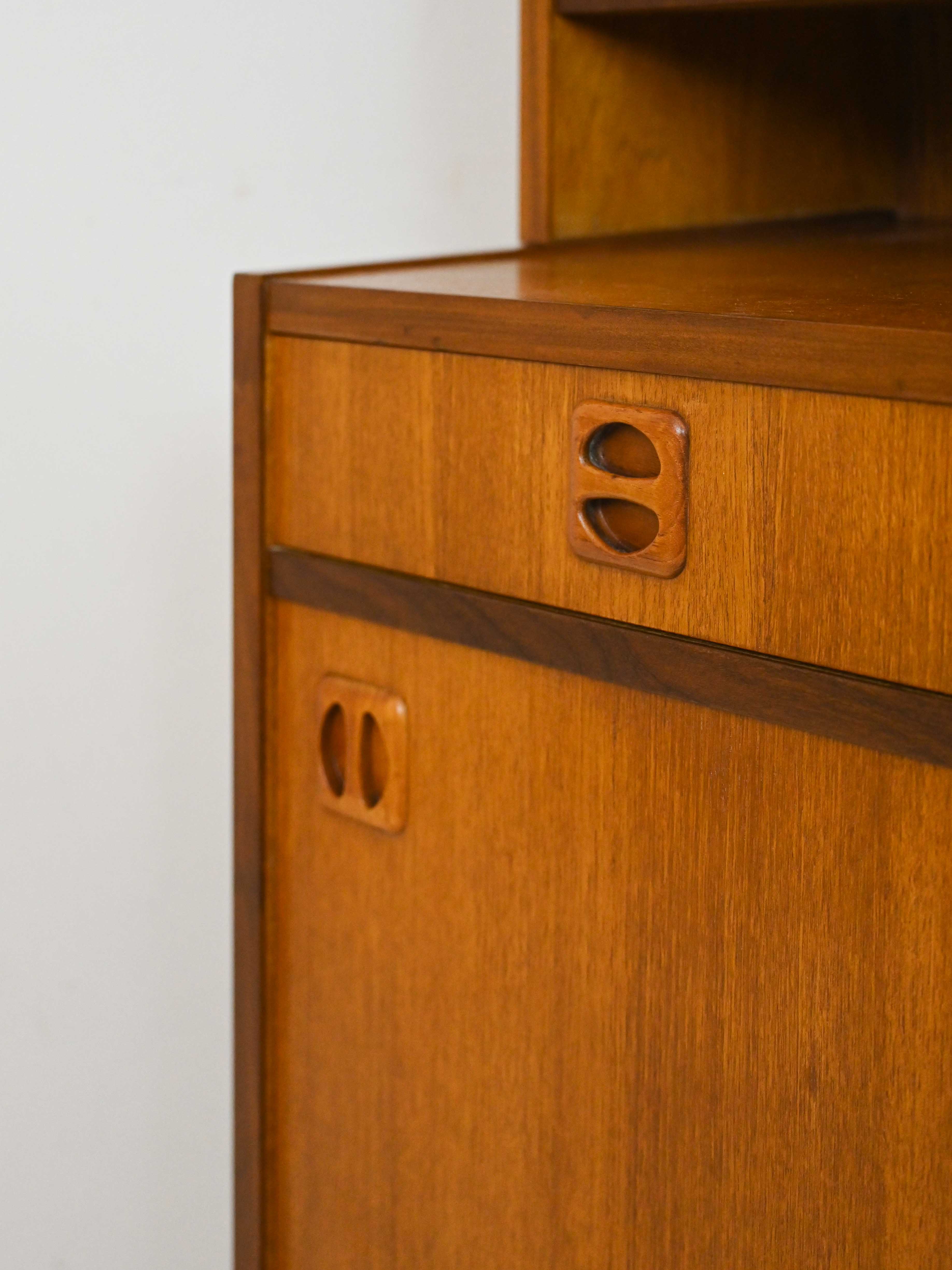 Scandinavian bookcase with bar compartment