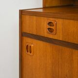 Scandinavian bookcase with bar compartment