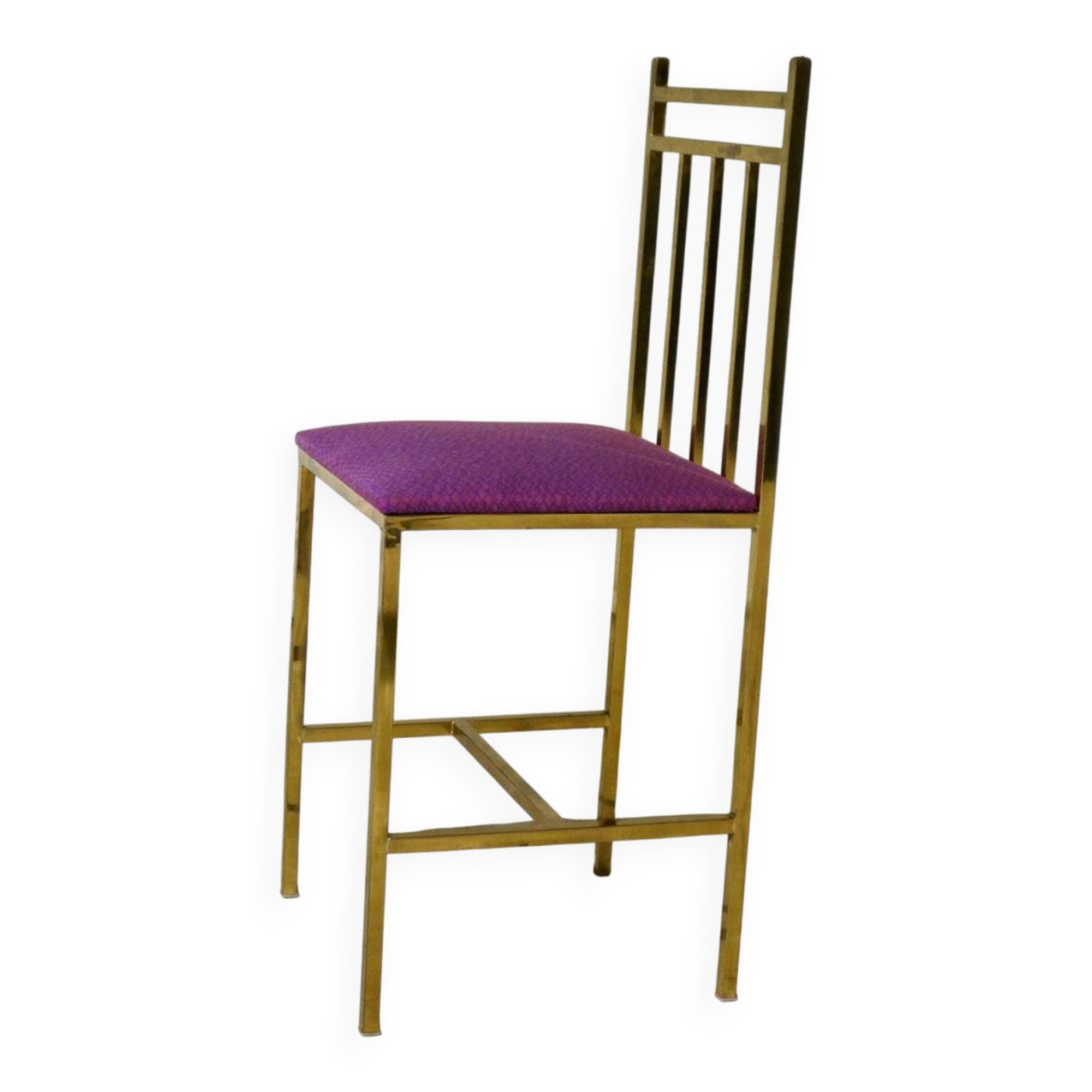 small golden metal accent chair