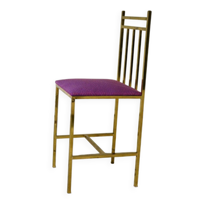 petite chaise d'appoint en métal doré