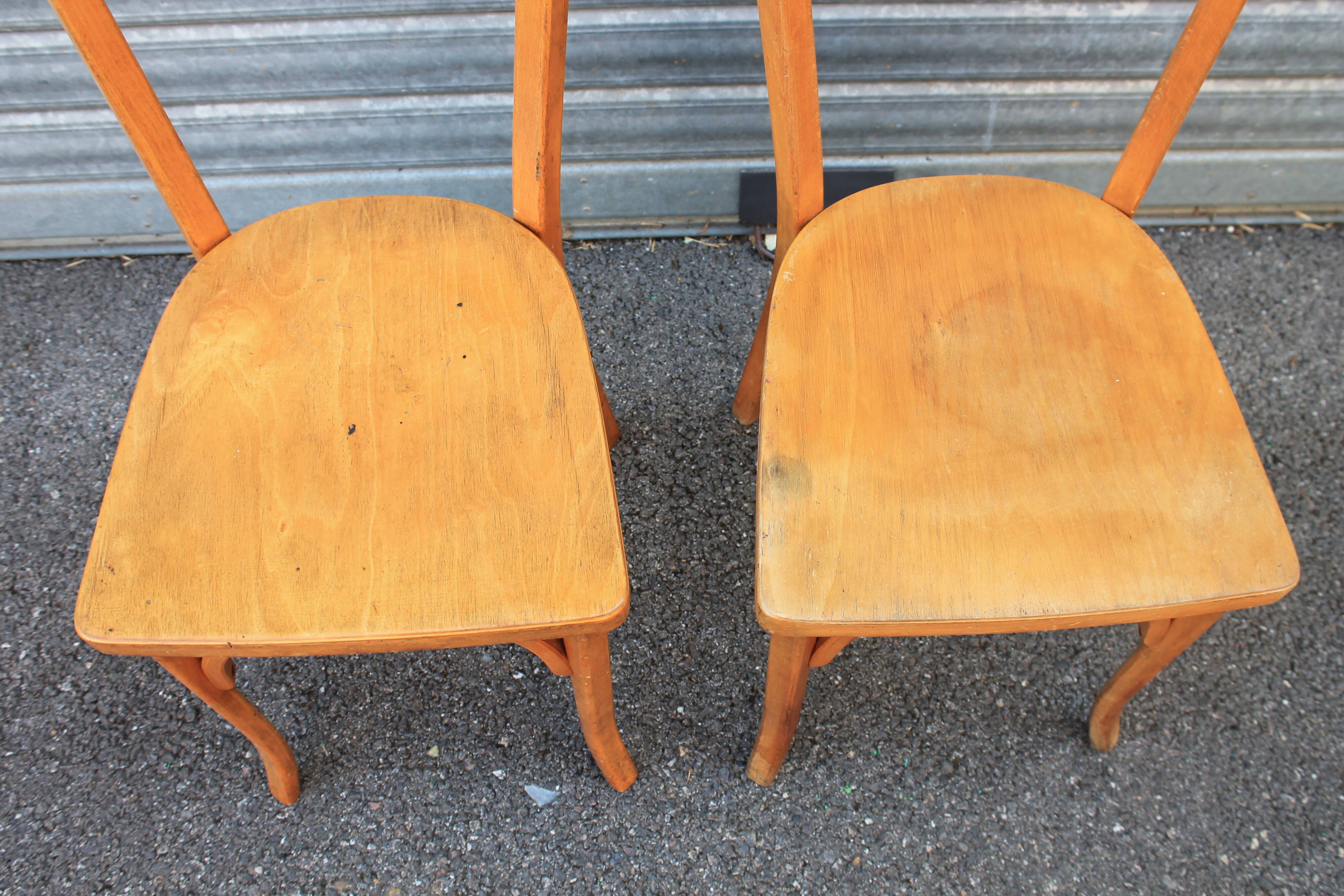 Pair of baumann bistro chairs No.56
