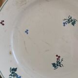 6 old flat plates mismatched Terre de Fer