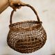 Openwork basket in willow rush