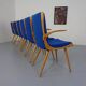 Mid-Century German Boomerang Armchairs in Cherrywood, Set of 6