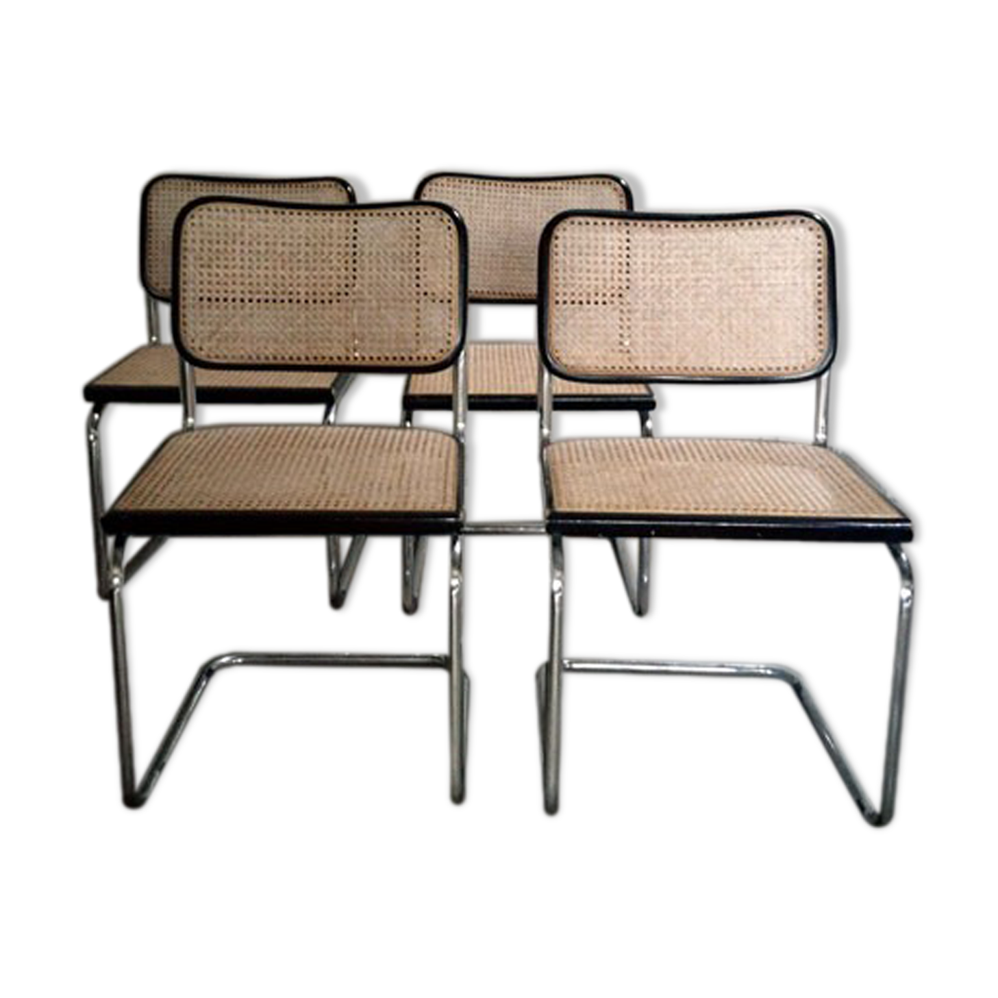4 chairs cesca B32 Marcel Breuer