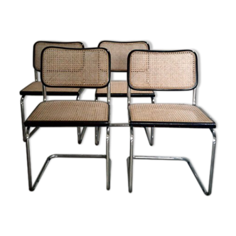 4 chaises Cesca B32 Marcel Breuer
